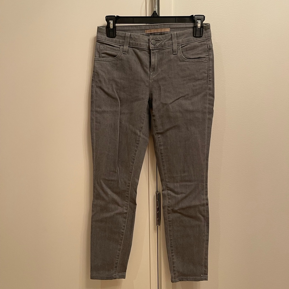 Vince Waxed Crop Grey Wash Jeans 25 Petite